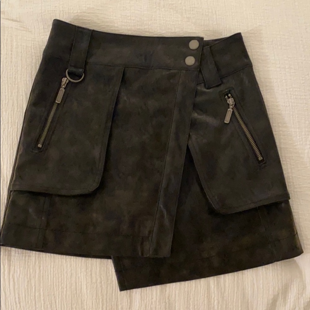 Faux leather skirt